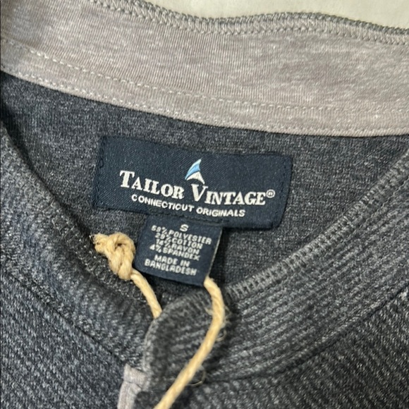 Tailor Vintage Dark Indigo Heather Long Sleeve Sweater size S - Picture 3 of 15